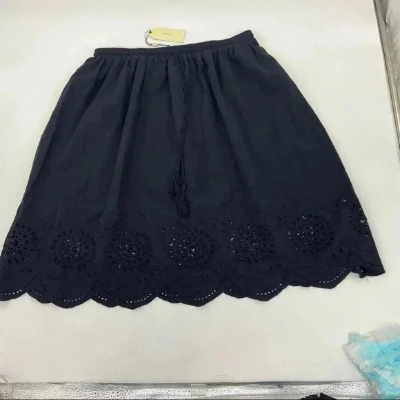 Sophie Max Black Cotton Skirt NWT Size Medium - Picture 2 of 12